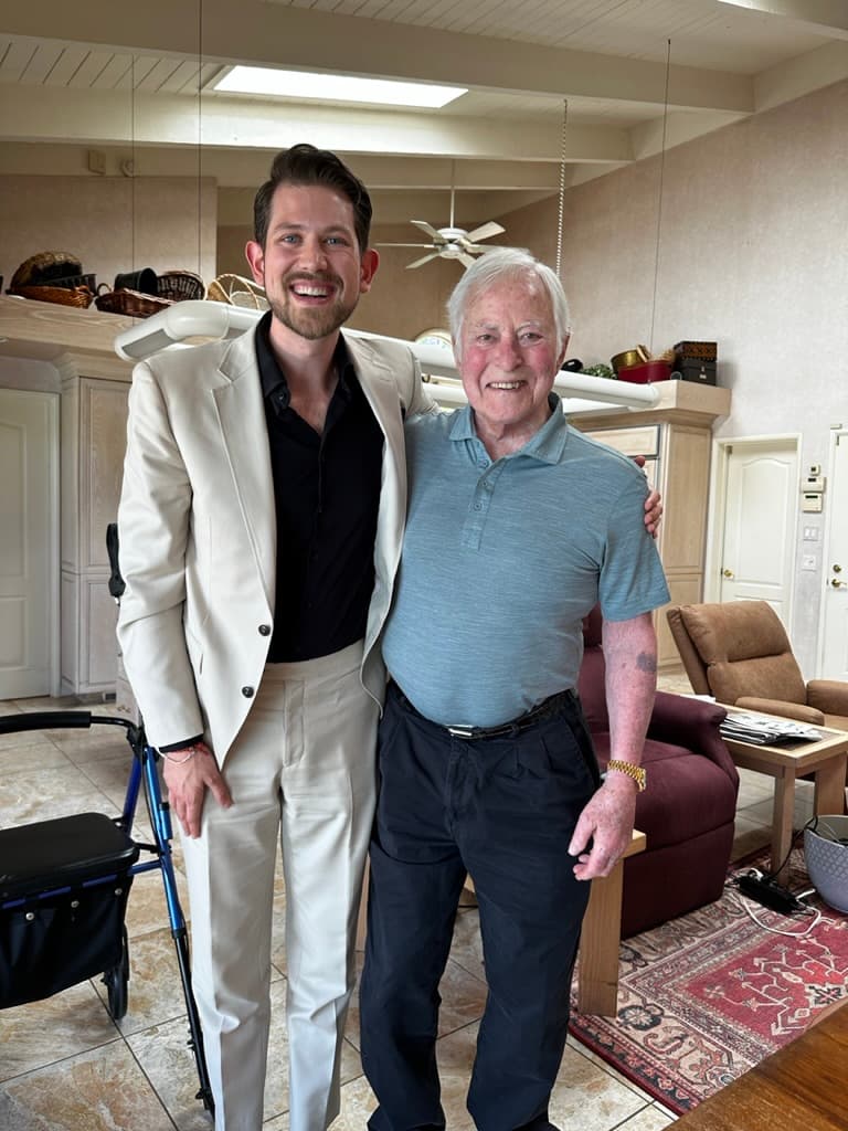 Spencer Hoffmann con Brian Tracy en su casa